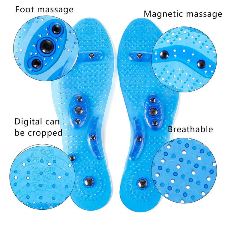 Magnet Magnetic Plus Elastomer Transparent Silicone Massage Insole Health Massage Insole Magnetic Therapy Anti-fatigue 102302