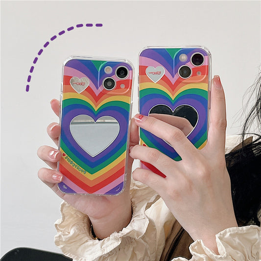 Rainbow Love Mirror Silicone Phone Case 102476f4 83ad 435e a29c 726bab98616c