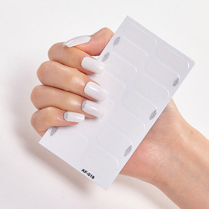 Solid Colors And Creative Nail Art Creative Women Salon Nail Decoration Fashion Nail Polish Nails Sticker Designer Nail Strip
