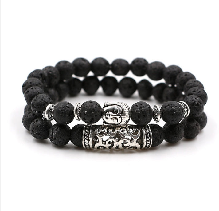 Natural stone set bracelets beads energy volcanic stone tiger eye beads bracelet 1026656475019