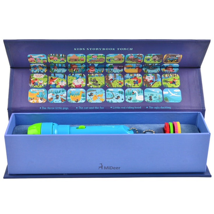 Cartoon Storybook Cards LED Projection Flashlight Interactive Toy Kids Gift 1027268867892