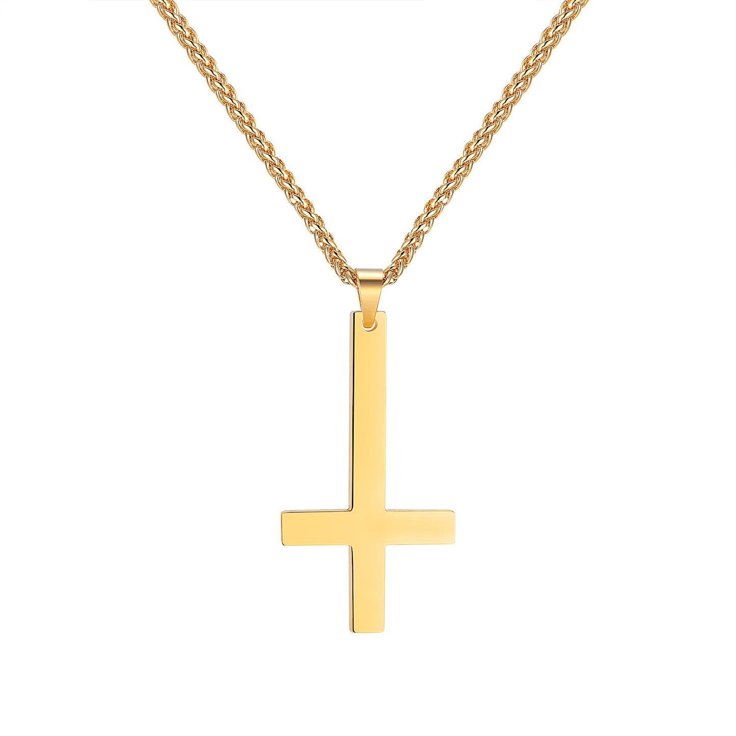 Titanium steel smooth cross necklace pendant 1027469665205