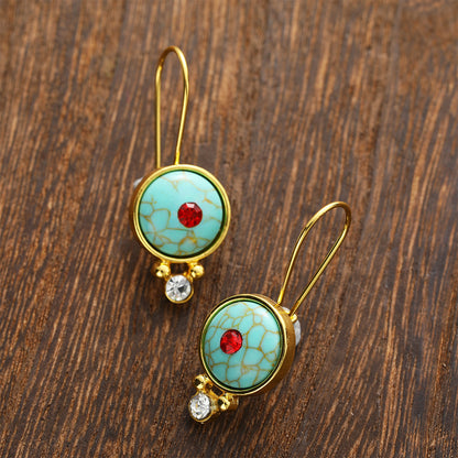Creative Bohemian Turquoise Pendant Earrings 102756eb b044 4e5e 882d ffcc53577e72
