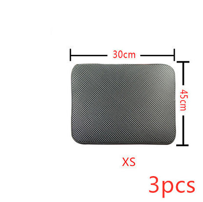 Double Layer Litter Cat Bed Pads Pet Cat Litter Mat Trapping Pets Litter Box Mat Pet Product Bed For Cats House Clean Mat 103