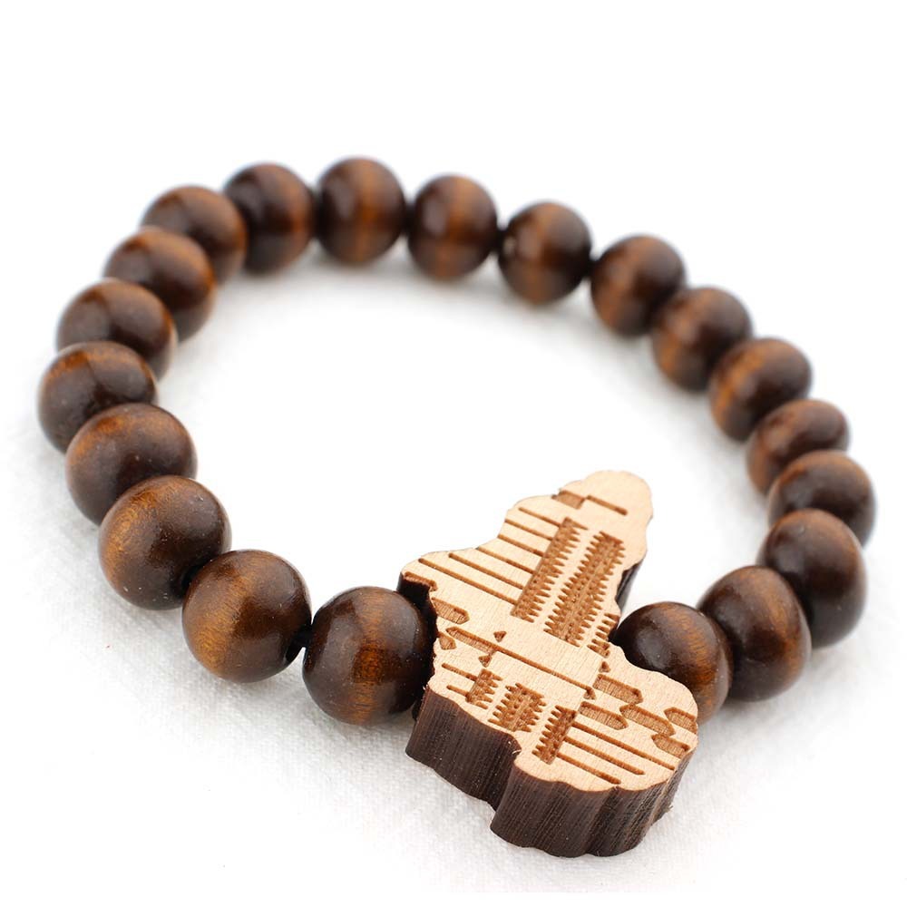 Africa map wooden sign bracelet 1032089484943