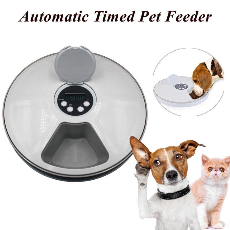 Dogs Timing Six-grid Feeder Cat Quantitative Music Automatic Feeder 1032471194232