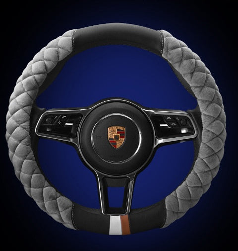 Universal Car Steering Wheel Cover Winter Decoration Cute 38cm Plush Footprint Auto Automobile Vehicle Steering Wheel Protect