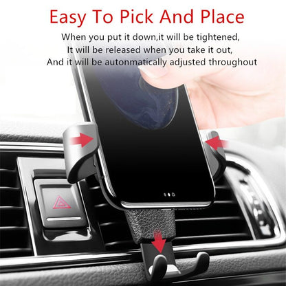 Car Phone Holder For Phone In Car Air Vent Mount Stand No Magnetic Mobile Phone Holder Universal Gravity Smartphone Cell Supp