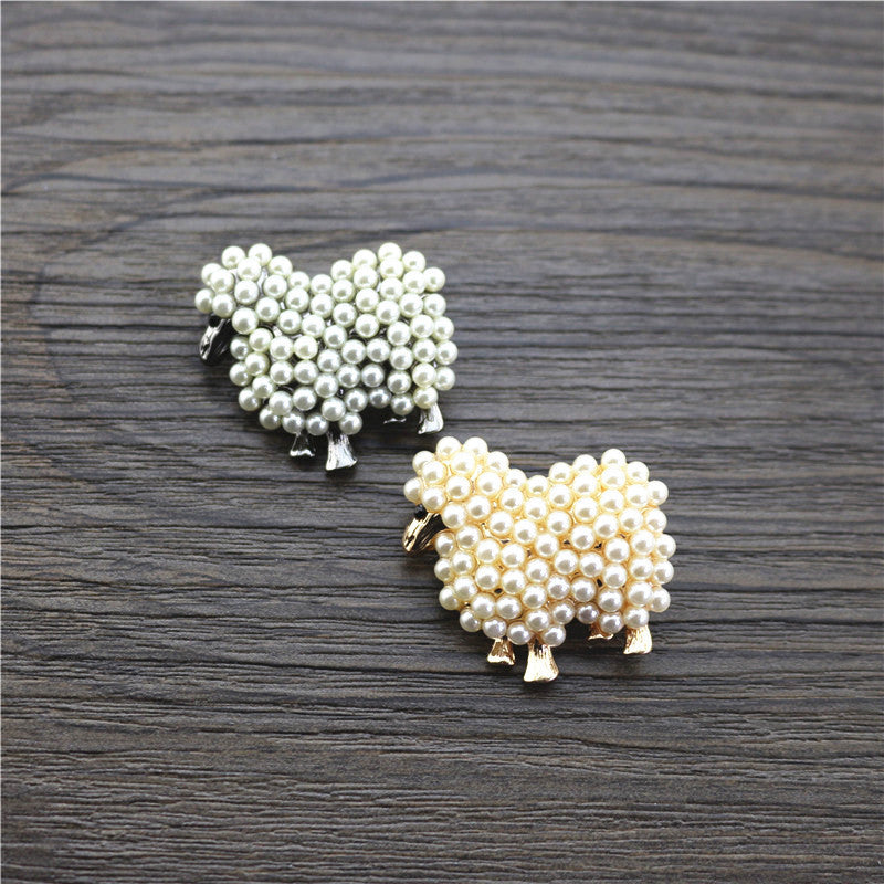 Full lamb pearl cute lamb brooch 10408247649686
