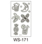 Night light Tattoo Sticker nightclub music party sticker birthday party night music shining cool face sticker