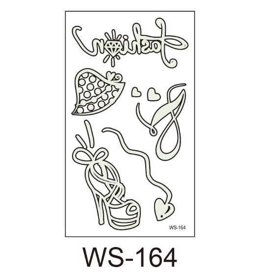 Night light Tattoo Sticker nightclub music party sticker birthday party night music shining cool face sticker