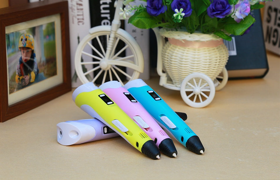 3D print pen 3D pen two generation graffiti 3D stereoscopic paintbrush children puzzle painting toys - 图片 4