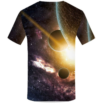 3d Printed Short Sleeve T-shirt Universe Galaxy Galaxy Short Sleeve - HD Wireless Product #4