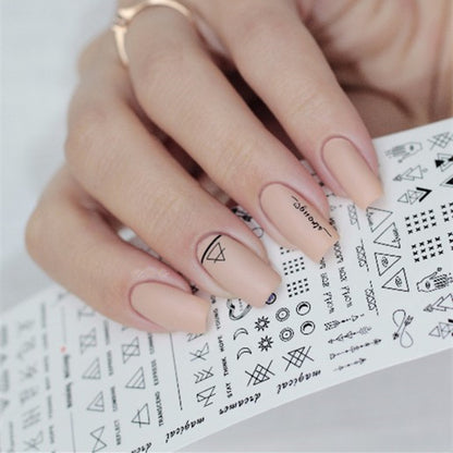 Geometric  DIY Art Nail Polish Stickers 1050768612012