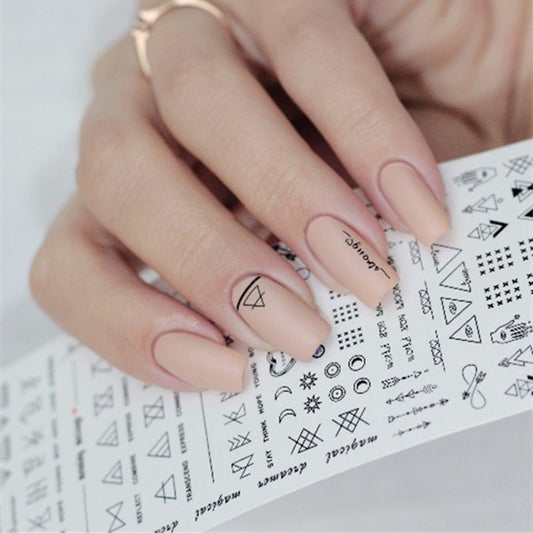 Geometric  DIY Art Nail Polish Stickers 1050768612012