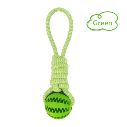 Dog Toys Balls Interactive Treat Rope Rubber Leaking Balls For Small Medium Dogs Chewing Bite Resistant Pet Tooth Cleaning 10