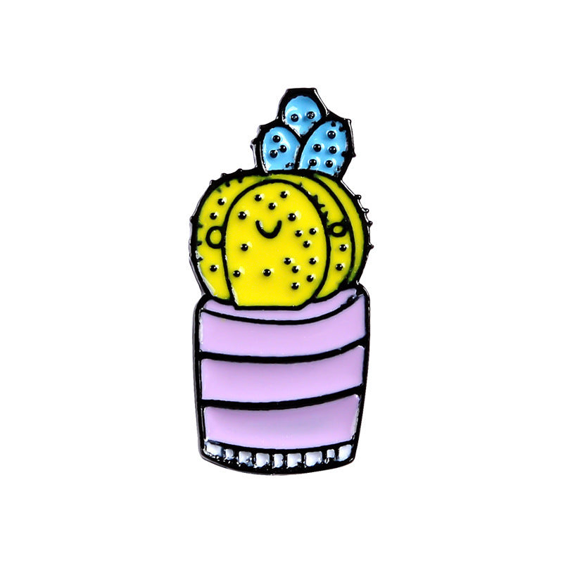 Creative all-match cactus alloy drip brooch 1059430018824