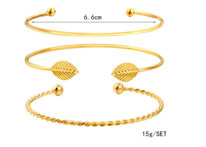 Modyle   Gold Color Crystal Wedding Bracelets Set CZ Stone Heart Bracelets Bangles For Woman 1059883864090
