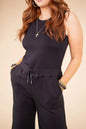 Women's Solid Color Sleeveless Lace-up Jumpsuit 105e000c 124d 48c0 b274 5b77ea5476ef