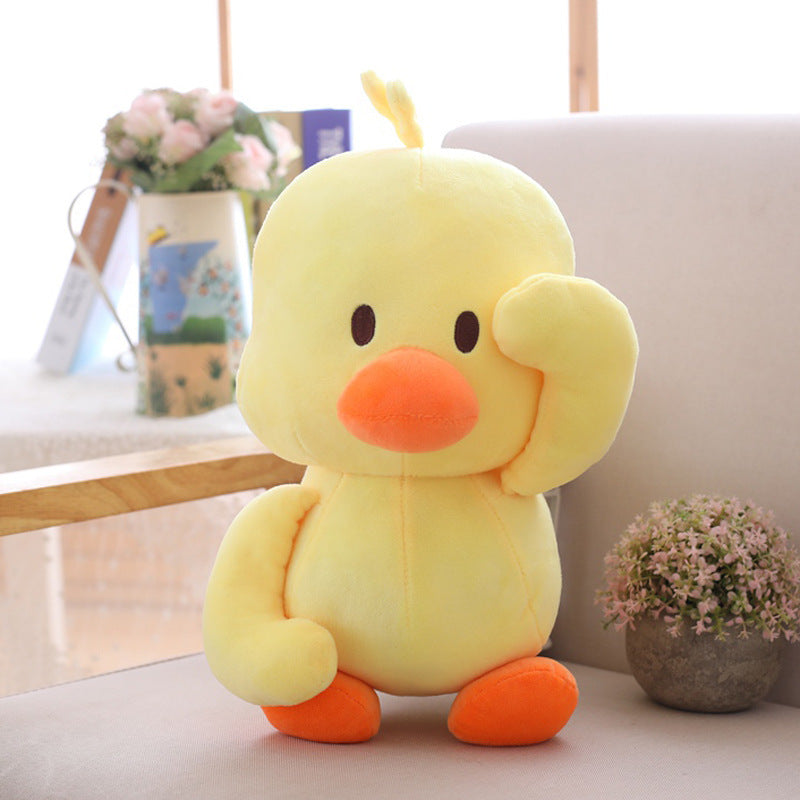 Little yellow duck figurine dancing expression small yellow duck plush toy 1065427600062