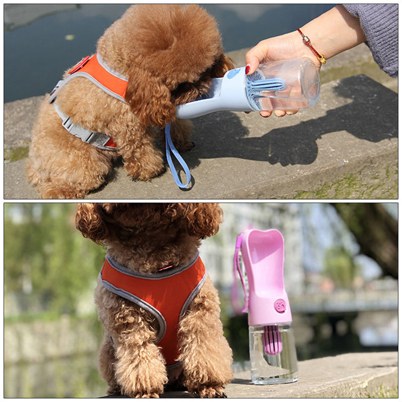 Pet Dog Cat Water Bottle Portable Feeder 1065474274060