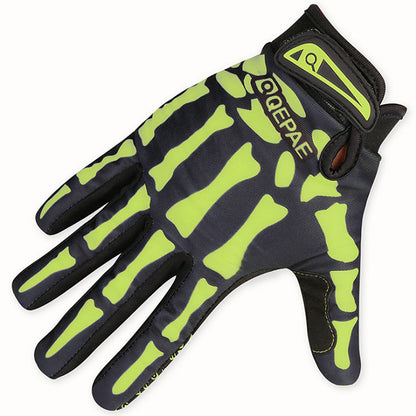 Sports outdoor full finger skull riding gloves 1068479609769