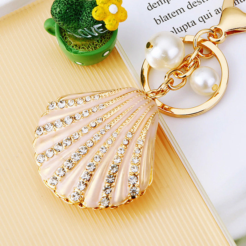 Rhinestone Pearl Shell Car Key Ring 106d7b8d 26dc 49f3 9f77 07ae16cf60b4