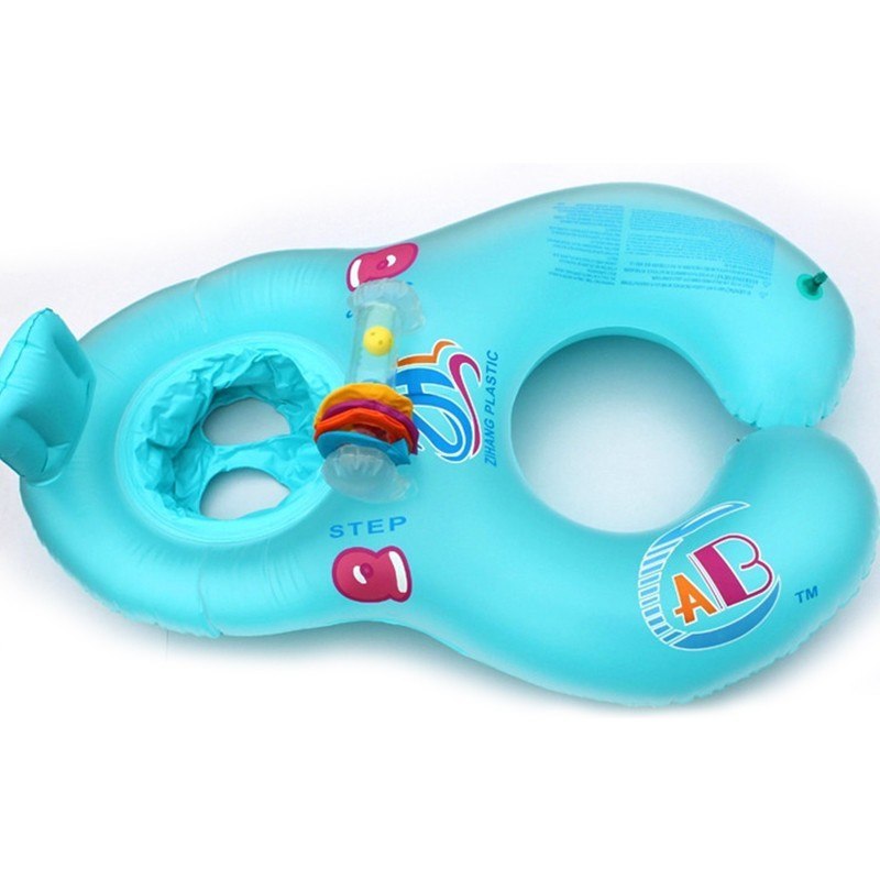 Parent-child Swim Ring Green Material Mother And Child Double Swimming Ring Multi-pattern Optional Children Swim Ring 1073530