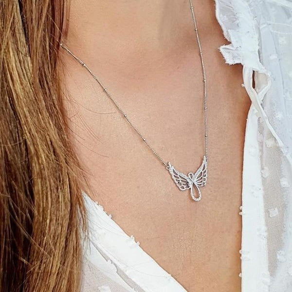 Angel Wing Diamond Angel Wing Lady Necklace 107362045892430