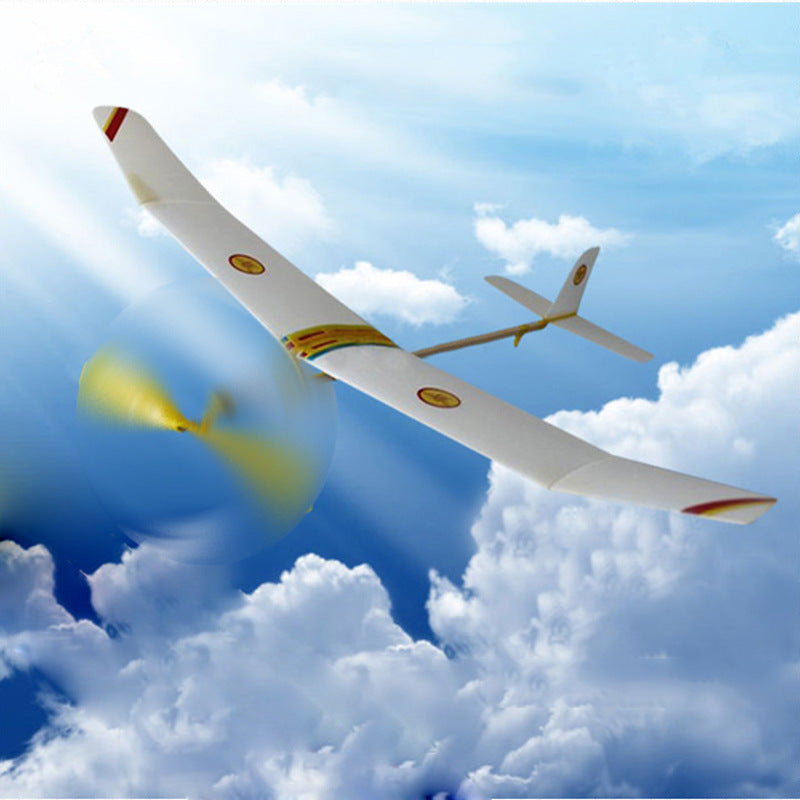 Double - wing rubber - powered aircraft 1074130697890