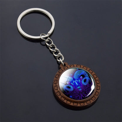 Constellation Keychain Wood Carved Time Gem Pendant 1074defe 2e05 40ba 8ffc 64c0d3b04e4c
