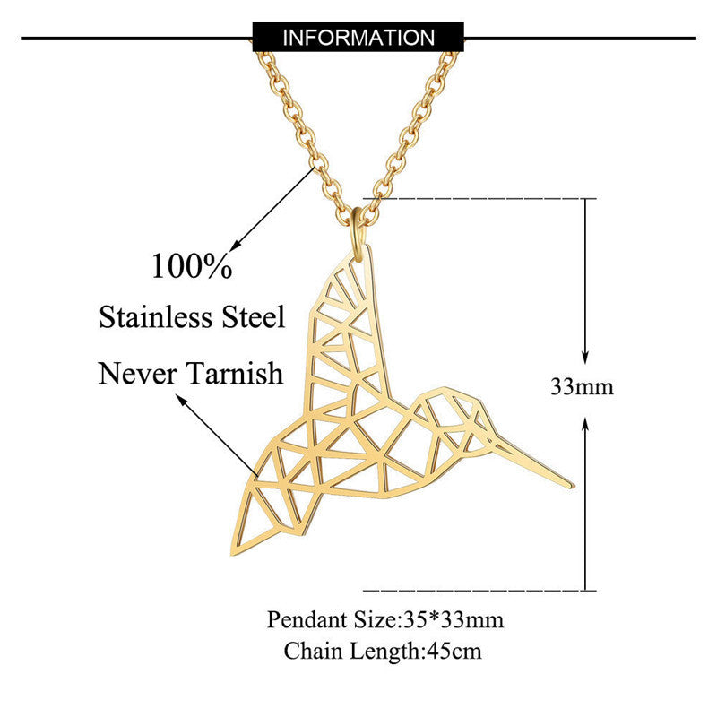 Animal Hummingbird Pendant Necklace 1076397076506