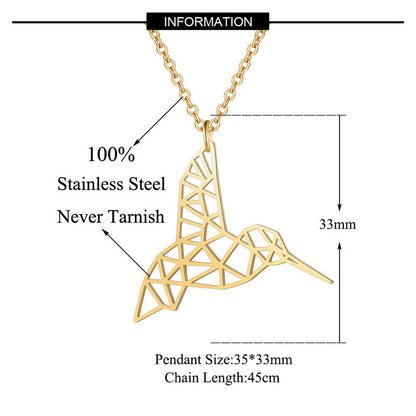 Animal Hummingbird Pendant Necklace 1076397076506