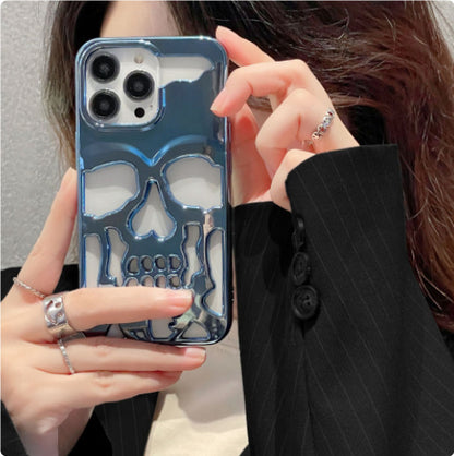Luxury Plating 3D Skull Phone Case Breathable Glossy Hollow Out Gold Metallic Paint 107682c3 0523 4ed5 9251 3b20a0e29b10 1987