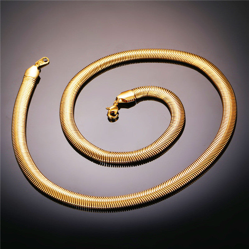 Titanium steel necklace snake bone chain