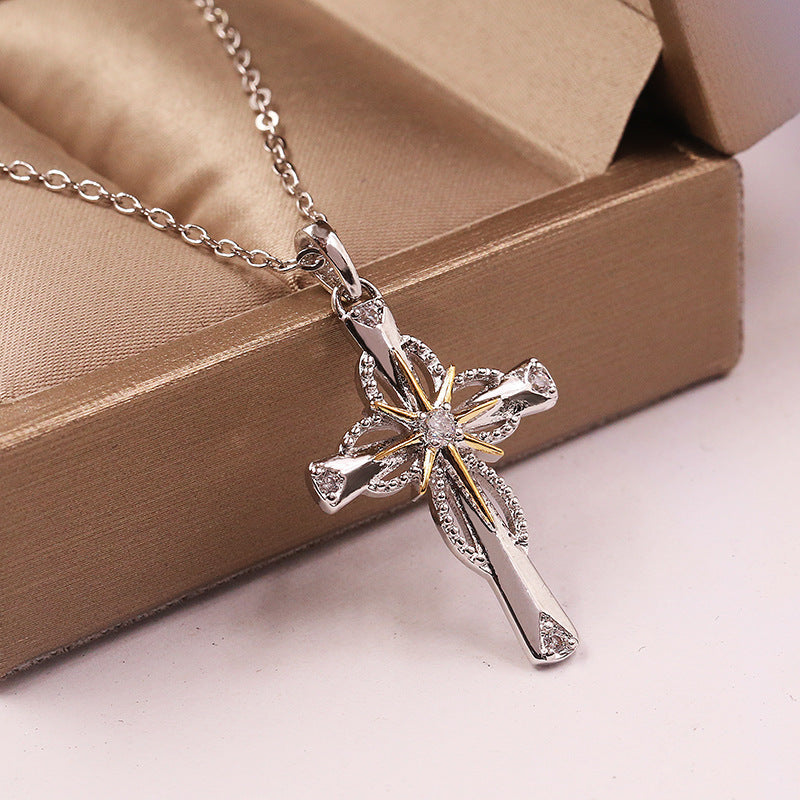Octagonal star cross pendant 107776434393