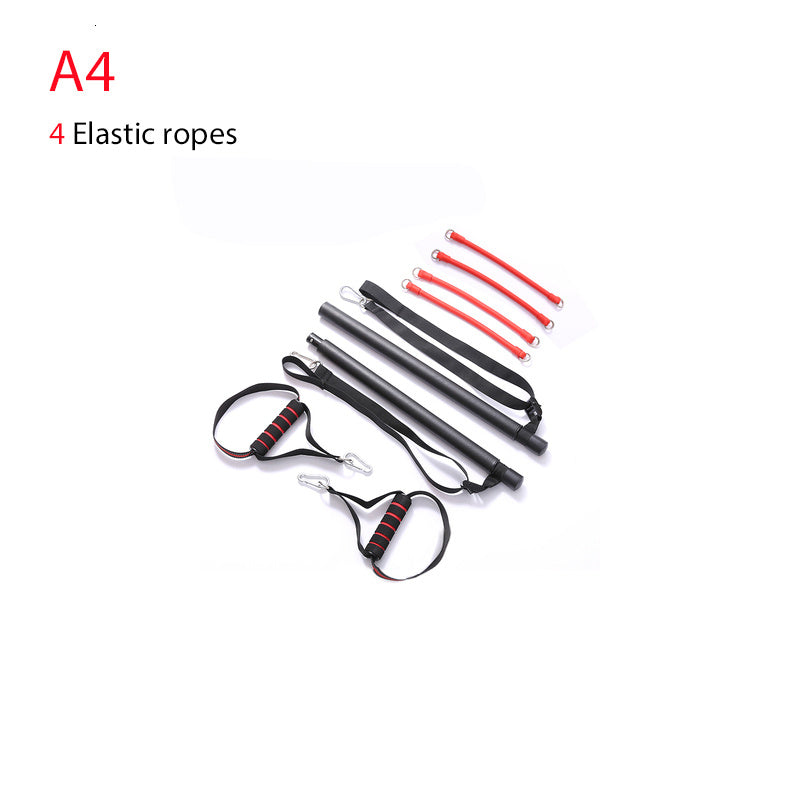 Body Workout Trainer Bar with Resistance Bands Rubber Buckles 1078511408018