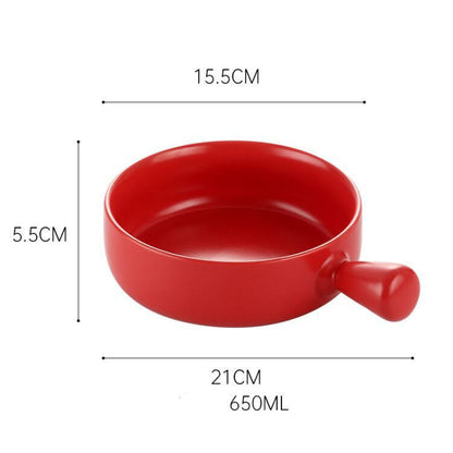 Special ceramic plate for oven with handle 1081906447610