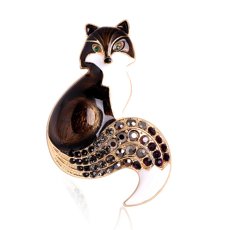 Oil drop fox brooch 1082989002242