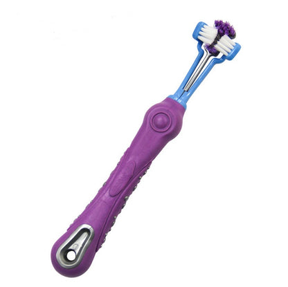 Three Sided Pet Toothbrush Dog Brush Bad Breath Tartar Teeth Care 108323189032167