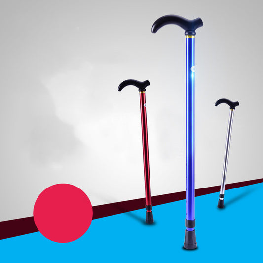 Telescopic Walking Stick Cane Hiking Rubber Tips 6 Grade Alpenstock for Elderly Aluminium Body Climbing Equipment 10832672827