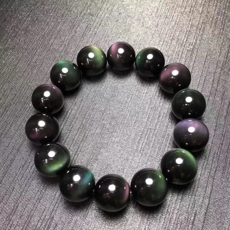 Natural obsidian bracelet 10840782010962