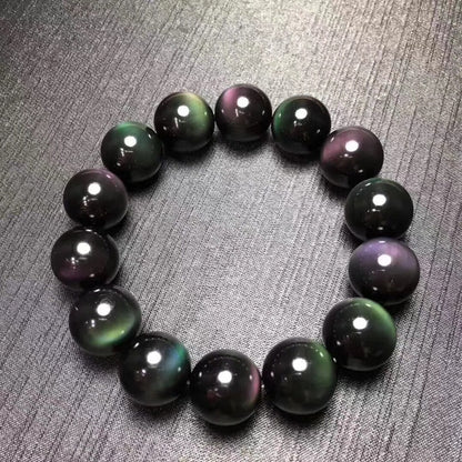 Natural obsidian bracelet 10840782010962