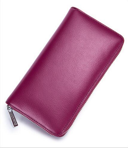 Rfid Many Departments Men Wallet Cow Genuine Leather 36 Slots Card Holder Cell Phone Pocket Male Wallets Clutch Man Long Purs