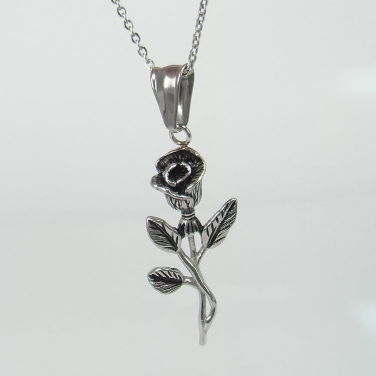 Stainless Steel Gold Roses Necklace For Men New Fashion Gold Cross Pendent With Chain Necklace Jewelry Men Necklace 108939159