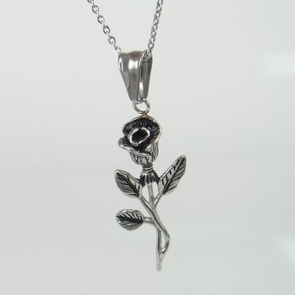 Stainless Steel Gold Roses Necklace For Men New Fashion Gold Cross Pendent With Chain Necklace Jewelry Men Necklace 108939159