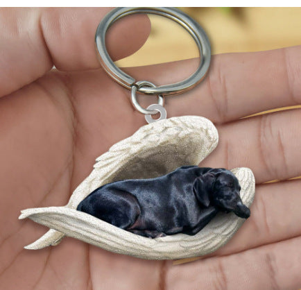 New Unique Dogs And Cats Sleeping Angel Pendant Car Key Ring 108dd28c eab2 448b aa3a 84b86e4a4c45