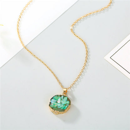 Sunflower resin necklace 1092067619260