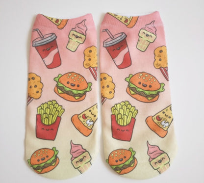 Popular Funny Unisex Short Socks 3D Cat Printed Anklet Socks Casual Socks 1092262008450