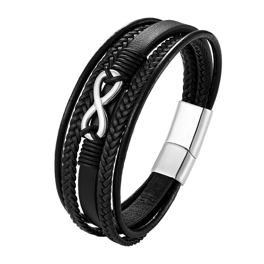 Woven multilayer leather bracelet 10966055 54ca 4dbd b875 1cc87a8f519d